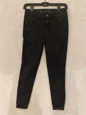 American Eagle Outfitters Black Skinny Jeans - High Rise Stretch